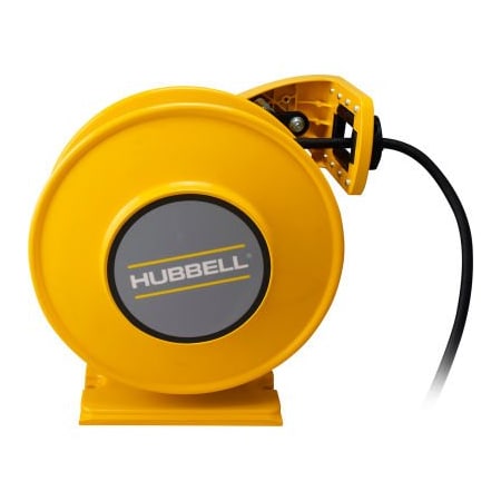 Hubbell-Gleason Cord Reel, Spring Retracted, 12 AWG, 35 ft Length, 1 Outlets ACA12335-SR20